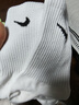 DOTSWOOSH耐克nike訓練襪毛巾底籃球襪跑步透氣襪純棉中筒襪經(jīng)典四季運動(dòng)襪 四季款長(cháng)筒襪：白色3雙 M(38-42碼) 曬單實(shí)拍圖