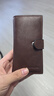 暇步士（Hush Puppies）男士卡包大容量豎款多卡拉包PU皮三折薄銀行卡包票夾 啡色 曬單實(shí)拍圖