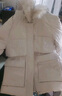 雪中飛羽絨服女2025新款寬松短款加厚貉子毛領(lǐng)時(shí)尚保暖潮流外套冬米白S 曬單實(shí)拍圖