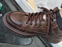 逐升大碼男鞋春季新款運動(dòng)休閑皮鞋軟底防水防滑工裝工作勞保鞋子男 YJ-W032-1棕色 42 曬單實(shí)拍圖