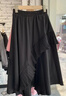 她享半身裙女赫本風(fēng)黑色蓬蓬裙高腰a字不規則傘裙大擺裙子 T51B078 曬單實(shí)拍圖