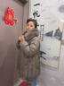 雪中飛高端狐貍毛領(lǐng)媽媽羽絨服女中長(cháng)款2025年冬季新款中老年人女裝外套 砂粒色 2XL 175  建議120-135斤 曬單實(shí)拍圖