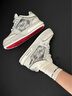 ON MAX明星同款小帆船銀蛇板鞋秋冬厚底增高休閑鞋子潮流女鞋灰白色39碼 曬單實(shí)拍圖