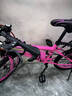 津馳遠兒童自行車(chē)6-10-15歲碟剎中大童山地男女孩學(xué)生單車(chē)一體輪腳踏車(chē) 車(chē)燈款|粉色+單速+雙碟剎+輻條輪 18寸【身高115-140cm】約6-10歲 曬單實(shí)拍圖