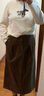 茵曼燈芯絨純棉高腰半身裙2025冬女裝新款收褶a字長(cháng)裙 栗棕色 XL 曬單實(shí)拍圖