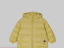 兒童羽絨服男女童加厚外套寶寶秋冬季衣服中大童三防冬裝外穿童裝 青檸黃 防水防油防污 150 適合身高135-145 曬單實(shí)拍圖