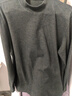 霞湖世家真德絨半高領(lǐng)打底衫男士雙面磨毛保暖長(cháng)袖T恤衫男106A 深灰  半高領(lǐng) M （116-130斤） 曬單實(shí)拍圖