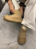 JIOESC雪地靴冬季大頭加厚加絨防滑高幫男鞋保暖厚底丑萌開(kāi)口笑東北戶(hù)外 卡其色43碼 曬單實(shí)拍圖