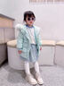 G.duck小黃鴨童裝兒童羽絨服女童中長(cháng)款加厚嬰幼童保暖冬裝女孩外套冬季 綠色+毛領(lǐng) 100 建議90-100cm3-4歲 曬單實(shí)拍圖