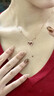 炙真銀樓本命年馬年紅瑪瑙銀耳釘女款2025新款本命年禮物生日送女朋友 【馬上暴富】紅瑪瑙項鏈 曬單實(shí)拍圖