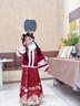 玫初莎馬面裙女童拜年服秋冬款兒童古裝漢服冬季女孩中國風(fēng)加絨加厚唐裝 紅色+毛領(lǐng)【贈扇子+發(fā)夾+辮子+眉心貼】 150 【建議身高145cm左右】 曬單實(shí)拍圖