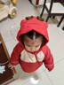 戴維貝拉（DAVE＆BELLA）童裝女童棉服防水兒童上衣小童連帽外套冬天新年男寶寶衣服 圣誕麋鹿【DB4242808】 90 cm（建議身高80-90cm） 曬單實(shí)拍圖