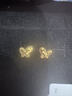 潮宏基 高光金蝴蝶黃金耳釘女足金耳飾時(shí)尚輕奢送女友新年禮物 計價(jià) 0.95g 一對款 含硅膠耳堵 曬單實(shí)拍圖