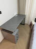 梵爾丹頓意式輕奢風(fēng)巖板書(shū)桌家用書(shū)房臺式電腦桌辦公寫(xiě)字桌臥室學(xué)生學(xué)習桌 黑腳+灰柜+阿瑪尼灰面 120*60*75單桌【帶桌面排插+穿線(xiàn)孔+主機位 曬單實(shí)拍圖