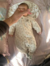 babylove嬰兒連體衣春秋季純棉哈衣爬爬服男女寶寶波點(diǎn)衣服外出秋裝 曬單實(shí)拍圖