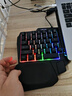 京川旭單手鍵盤(pán)外接手機王座電競游戲發(fā)光機械手感有線(xiàn)usb筆記本臺式機 小型便攜戰場(chǎng)吃雞鍵盤(pán) 黑色混光 曬單實(shí)拍圖