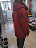 媽媽秋冬時(shí)尚連帽寬松外套中老年女裝羊羔絨雙面穿中長(cháng)款棉服大衣 酒紅色 2XL 建議120-140斤 曬單實(shí)拍圖