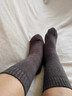 斐月伽羊毛襪子冬季男保暖襪子加絨加厚棉襪毛絨襪子東北防寒新年中筒襪 混色 【男-黑色 男-深灰*2 男-淺灰】 4雙 均碼 曬單實(shí)拍圖