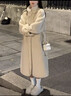 皮爾卡丹（pierre cardin）高級感毛呢外套女秋冬季新款加厚保暖風(fēng)衣中長(cháng)款呢子大衣毛毛外套 S 曬單實(shí)拍圖