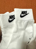 NBA CARES-Nike耐ke字母 n襪子純棉黑白男女中筒長(cháng)筒厚襪子 耐克長(cháng)簡(jiǎn)白色紅標三雙 耐克L碼（42/46） 曬單實(shí)拍圖