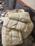 雪妃藍琪（XUEFEILANQI）超好看羽絨棉服女短款2025新款韓版撞色小個(gè)子高端洋氣加厚冬外套 米白色 M 【建議105-120斤】 曬單實(shí)拍圖