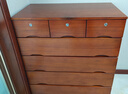 魯菏鑫森斗柜 實(shí)木斗柜現代簡(jiǎn)約臥室客廳抽屜式收納柜子儲物柜 板栗色寬七斗【升級帶鎖款】 曬單實(shí)拍圖