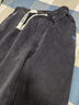 回力牛仔褲男秋冬季加絨保暖男褲直筒褲子男寬松闊腿休閑長(cháng)褲黑灰2XL 曬單實(shí)拍圖