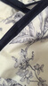 潔帛（JIEBO）100%純棉貢緞四件套A類(lèi)100支新疆長(cháng)絨棉【設計款】碎花床單款200*230黑色 曬單實(shí)拍圖