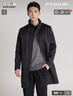 ZORANZI 莊子男裝秋冬商務(wù)休閑中長(cháng)款大衣男斜拉鏈門(mén)襟立領(lǐng)外套ZPK3589F 2XL 185/104A 曬單實(shí)拍圖