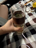 華明富光雙層玻璃茶水分離過(guò)濾透明便攜辦公室家用加厚茶杯泡茶杯車(chē)載水杯 茶水分離杯木紋色200ML 曬單實(shí)拍圖