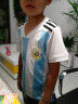 并力儿童足球服套装男女队服阿根廷球衣梅西大小童装球服印字号运动服 三星阿根廷-蓝白 10号梅西 18码  100-110 实拍图