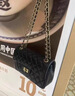 紀詩(shī)哲（GIEVSZHE）輕奢小香風(fēng)包包女包菱格鏈條單肩斜挎包生日214情人節禮物送老婆 黑金色-【情人節禮物】 禮盒裝  七夕情人節禮物-【情人節禮物】 曬單實(shí)拍圖