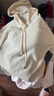 春竹100%羊毛春季新款連帽衛衣羊毛衫慵懶風(fēng)百搭純色保暖毛衣女針織衫 白色 L （100CM） 曬單實(shí)拍圖