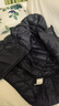 冬裝超輕薄款羽絨服男士短款加肥加大碼超輕便中老年爸爸胖子特大 黑色連帽 2XL 曬單實(shí)拍圖