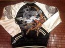 皮爾卡丹（pierre cardin）橫須賀龍刺繡棒球服外套春秋男女夾克國潮重工情侶中國風(fēng)小眾上衣 黑杏【龍】 M 曬單實(shí)拍圖