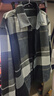 海瀾之家（HLA）長(cháng)袖襯衫男冬季款寬松磨毛格子休閑襯衣男 藏青格紋3B 2XL 180/104A 推薦173~184斤 曬單實(shí)拍圖