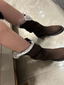 DAPHNE達芙妮堆堆靴女中筒夏靴子2025新款美拉德西部牛仔短靴騎士馬丁靴 棕色單里 37 曬單實(shí)拍圖