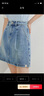茵曼（INMAN）【商場(chǎng)同款】牛仔短裙2025夏季女裝新款純棉顯瘦a字裙子 淺牛仔 L 曬單實(shí)拍圖