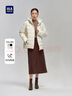 海瀾之家羽絨服女裝連帽鴨絨顯瘦保暖外套女冬季 米白Y8 M 160/84A 推薦100~115斤 曬單實(shí)拍圖