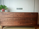 尋木之旅 實(shí)木斗柜 黑胡桃木九斗柜臥室簡(jiǎn)約儲物收納柜高電視柜客廳玄關(guān)柜 180*40*85cm 曬單實(shí)拍圖