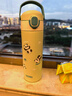膳魔師（THERMOS）兒童保溫杯水杯316l不銹鋼保溫杯學(xué)生直飲杯運動(dòng)水壺直身杯子TCKV 【熊貓】綠色直飲杯500ml 曬單實(shí)拍圖