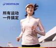 迪卡儂秋冬跑步戶(hù)外運動(dòng)保暖女士拉鏈長(cháng)袖速干健身T恤肉粉色-5195483 曬單實(shí)拍圖