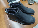澳洲名袋鼠AUSFAMDS皮鞋男冬季男士棉鞋真皮加絨厚底中老年高幫保暖休閑老人爸爸棉鞋 黑色加絨 42 【精美禮盒裝】 曬單實(shí)拍圖