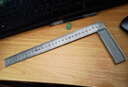 SYNTEK角尺90度不銹鋼直角尺木工用拐尺高精度不帶泡L型尺鋁合金300mm 曬單實(shí)拍圖