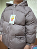 新款兒童棉服中小童韓版男童兒連帽棉衣女童保暖寶寶棉襖加厚外套 灰紫色 120 建議110-120cm 曬單實(shí)拍圖