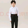 豐靈鳥(niǎo)兒童白襯衫春秋長(cháng)袖男童襯衣純棉演出服白色女學(xué)生校服 純棉無(wú)口袋 常規 160 cm 體重85-100斤 曬單實(shí)拍圖