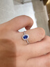 伊芭0.75ct斯里蘭卡天然藍寶石戒指18K金鑲鉆女戒送女朋友生日禮物 0.75克拉 現貨10-21號下單備注手寸 曬單實(shí)拍圖