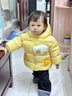 巴拉巴拉童裝兒童羽絨服男女童外套冬裝2025新款嬰兒衣服保暖加厚泡芙羽絨 奶黃小鴨31004-白鴨絨 90 （充絨量73g 適合1-2歲） 曬單實(shí)拍圖