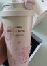 Vanow保溫杯櫻花女生咖啡陶瓷內膽吸管杯子閨蜜生日禮物家居館水杯 曬單實(shí)拍圖