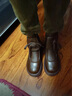 狄德拉真皮馬丁靴女2025秋冬新款厚底增高加絨加厚英倫風(fēng)復古松糕短靴 棕色（春秋單里） 34 (220mm) 曬單實(shí)拍圖